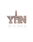 Migo yung rich nation logo pendant necklace chain vvs diamond offset quavo takeoff ifandco custom jewelry