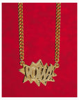 Ambush gdragon GD kanye west big sean asap rocky kid cudi pow necklace yellow gold vintage