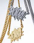 Ambush gdragon GD kanye west big sean asap rocky kid cudi pow necklace yellow gold vintage