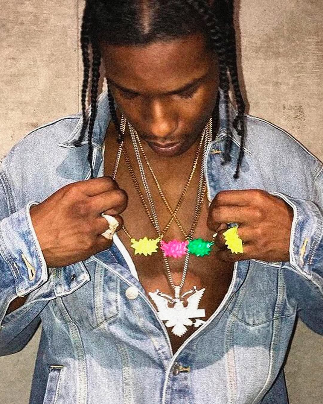 Ambush gdragon GD kanye west big sean asap rocky kid cudi pow necklace yellow gold vintage