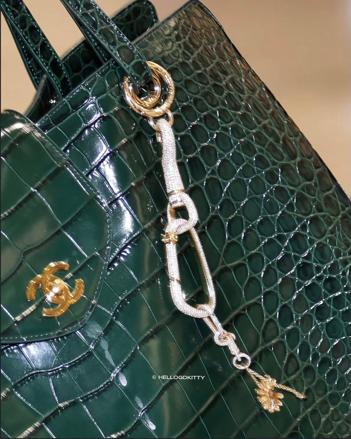 Iced out carabiner pharrell keychain as seen on gdragon joopiter 
