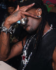 BIG R5 piece with a custom star chain for the opium boss playboi carti yvl jewelry