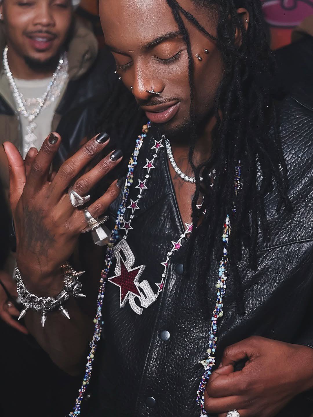 BIG R5 piece with a custom star chain for the opium boss playboi carti yvl jewelry