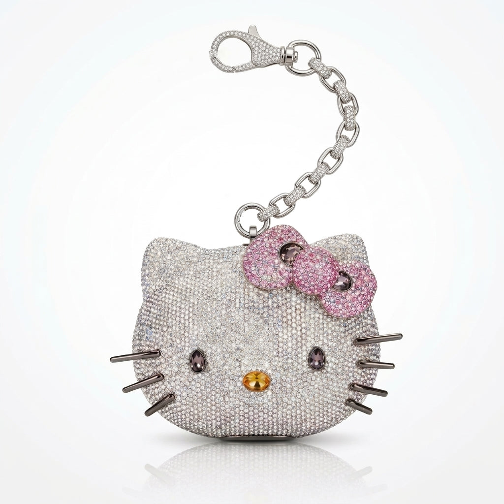 Buy Kali Uchis Hello Kitty Handheld mirror bag charm diamonds 