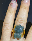 Hello kitty jade ring necklace hadncrafted ade jewelry 