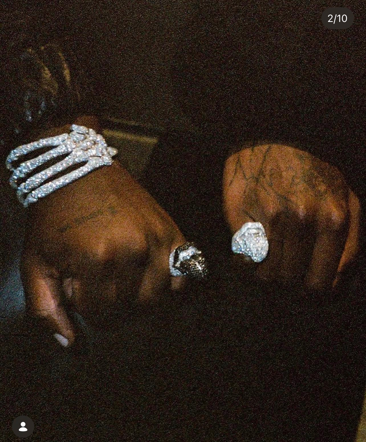 Buy Ken Carson’s Iced Out Raf Simons Skeleton Bracelet by Alex Moss
