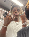 buy kiss of death ring playboi carti destroy lonely ken carson silver white gold diamonds fully iced