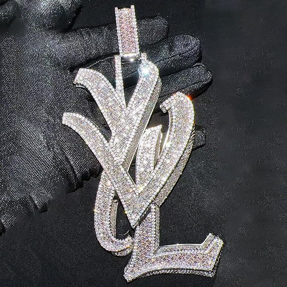 playboi carti yvl YOUNG VAMP LIFE custom necklace chain diamond exact design infinity link cuban link neclace chain diamonds