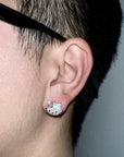 Sanrio HELLO KITTY diamond fully iced stud earring custom benballer ifandco kylie jenner travis cardi b