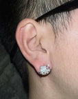 Sanrio HELLO KITTY diamond fully iced stud earring custom benballer ifandco kylie jenner travis cardi b