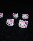 Sanrio HELLO KITTY diamond fully iced stud earring custom benballer ifandco kylie jenner travis cardi b