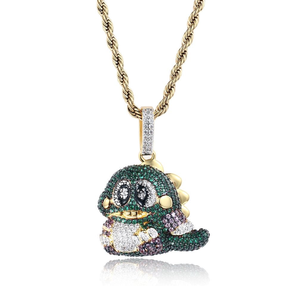 diamond custom bubble bobble bub pendant necklace chain ben baller rapper chain iced bling