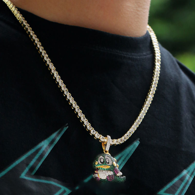 diamond custom bubble bobble bub pendant necklace chain ben baller rapper chain iced bling