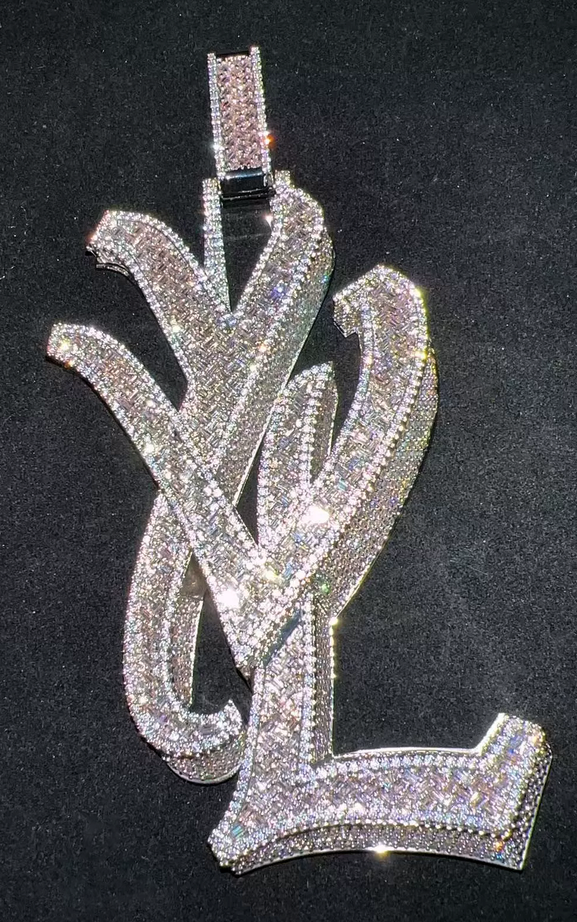 playboi carti yvl YOUNG VAMP LIFE custom necklace chain diamond exact design infinity link cuban link neclace chain diamonds