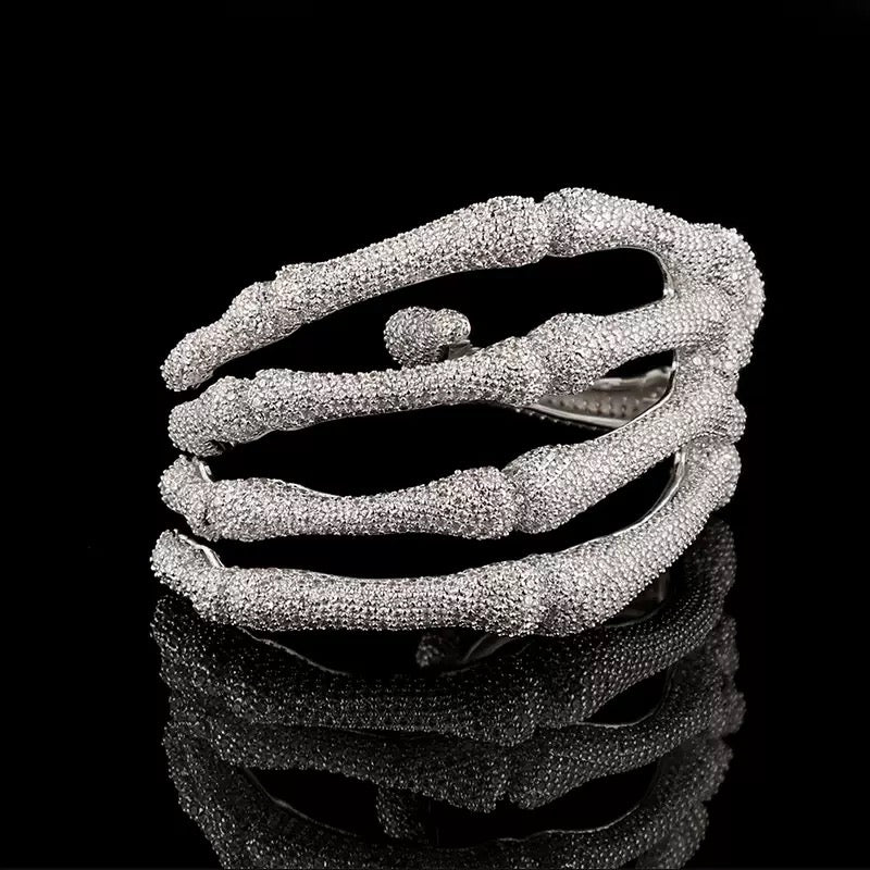 Buy Ken Carson’s Iced Out Raf Simons Skeleton Bracelet by Alex Moss