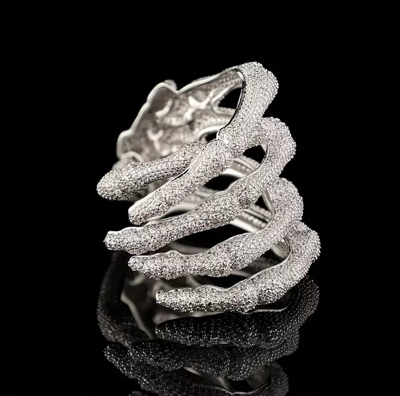 Buy Ken Carson’s Iced Out Raf Simons Skeleton Bracelet by Alex Moss