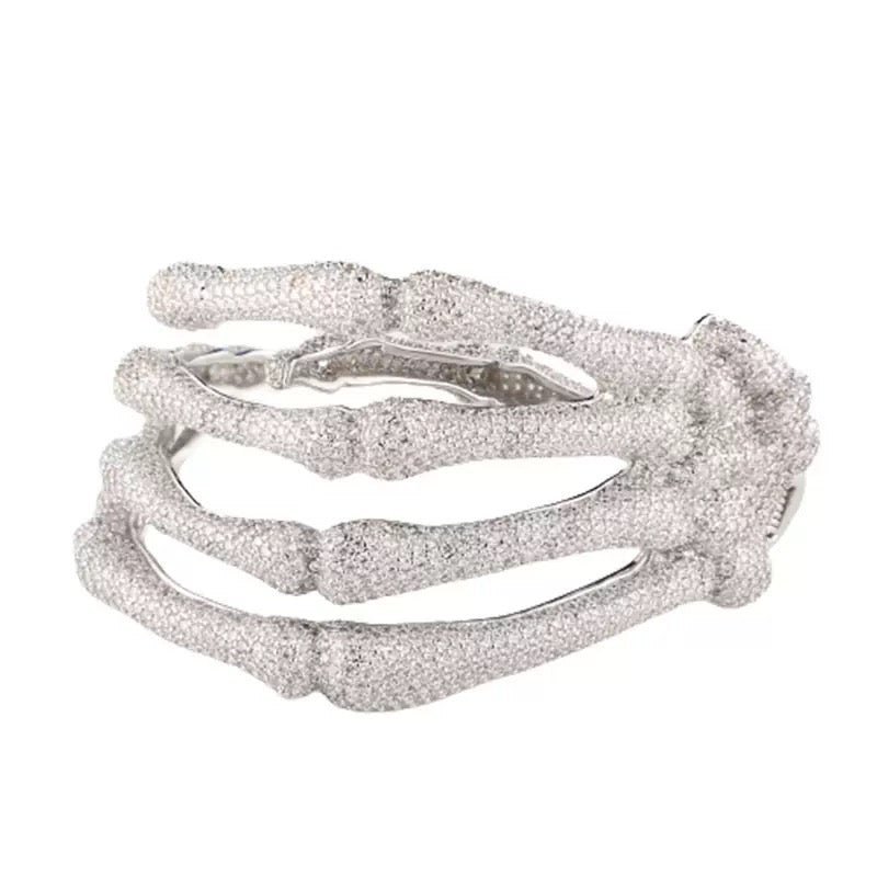 Buy Ken Carson’s Iced Out Raf Simons Skeleton Bracelet by Alex Moss