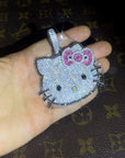 hennessy carolina cardi b sister hello kitty fully iced diamond necklace chain buy now custom jewelers