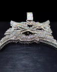 Playboi Carti YVL chain,Ken Carson teen x diamond pendant neckace chain fully iced out YVL pendant, Young Vamp Life jewelry, iced out hand sign necklace, hip hop diamond pendant