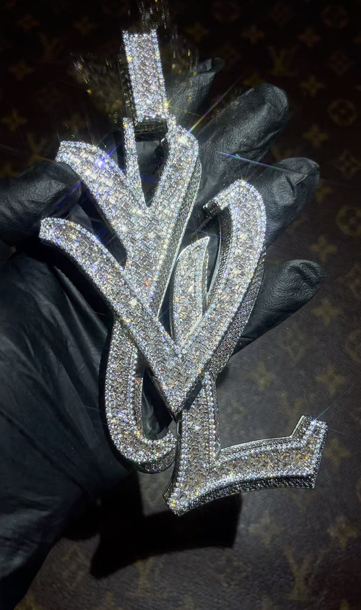 playboi carti yvl YOUNG VAMP LIFE custom necklace chain diamond exact design infinity link cuban link neclace chain diamonds