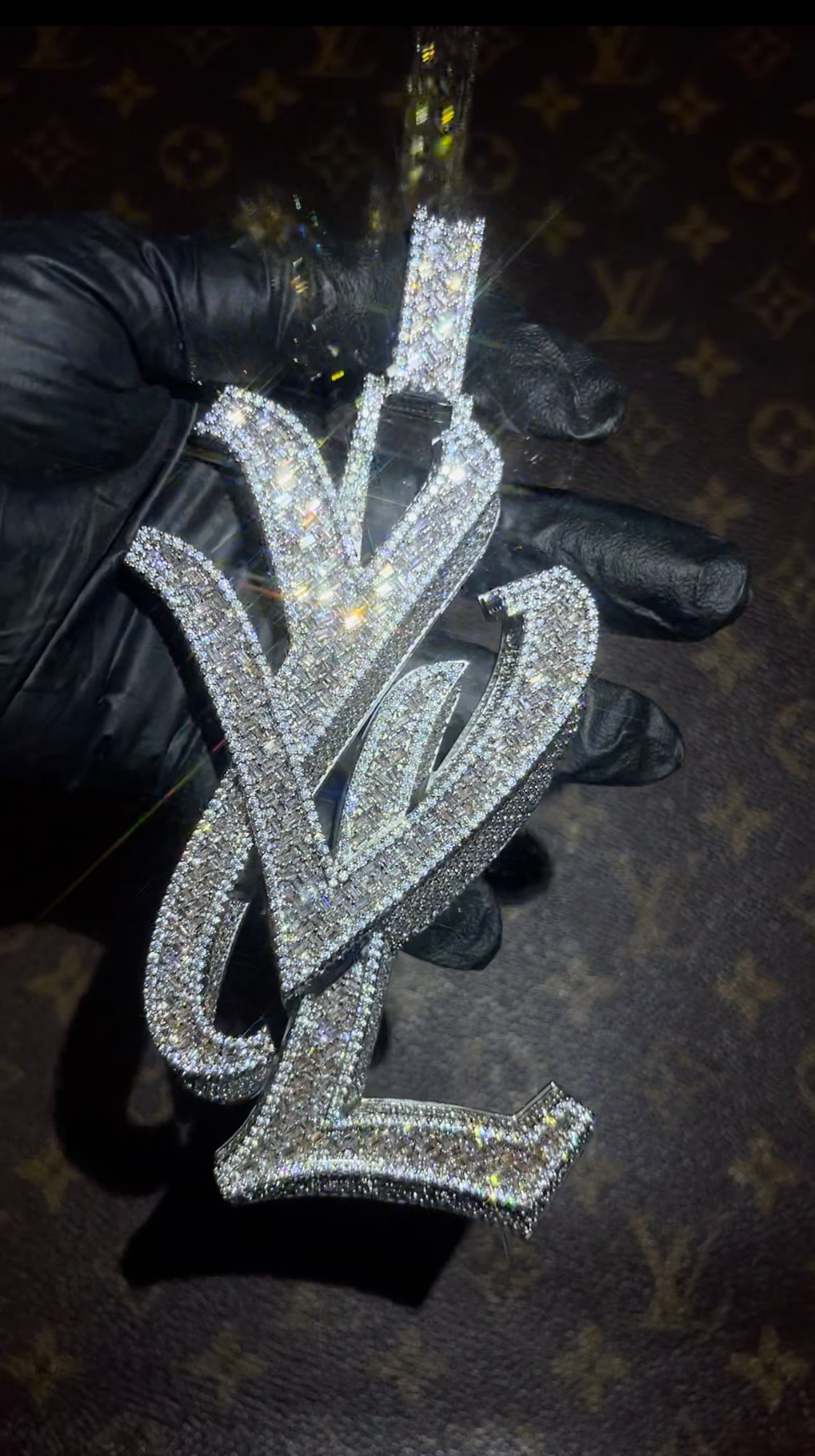 playboi carti yvl YOUNG VAMP LIFE custom necklace chain diamond exact design infinity link cuban link neclace chain diamonds