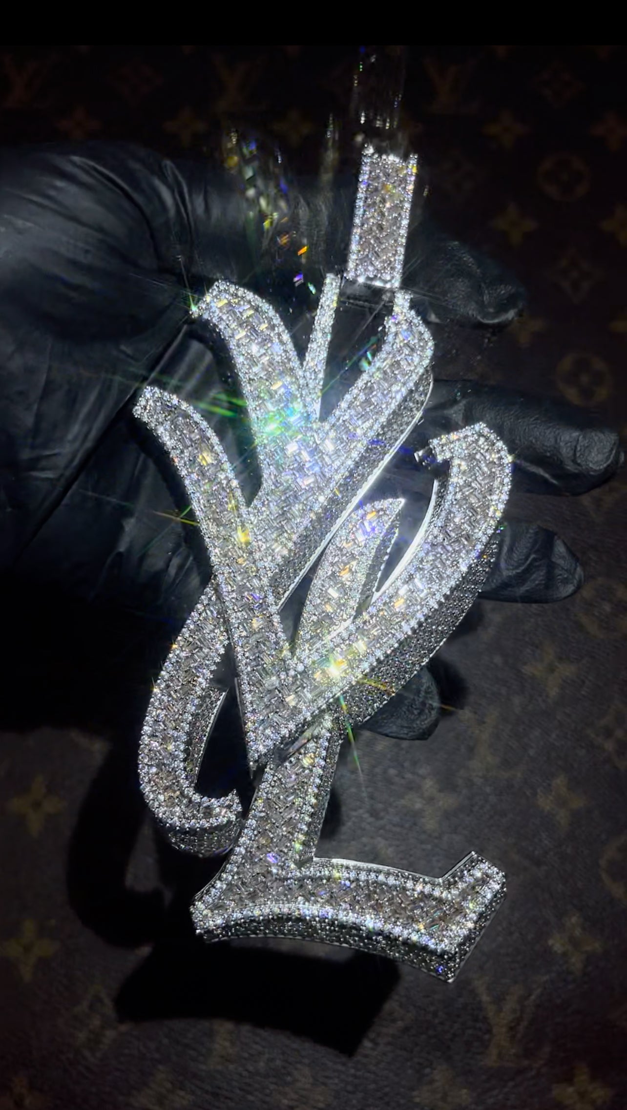 playboi carti yvl YOUNG VAMP LIFE custom necklace chain diamond exact design infinity link cuban link neclace chain diamonds