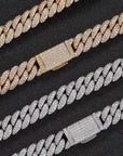 Fully iced 3D Bubble 10mm diamond cuban link necklace chain Yellow Gold high end fine jewelry ifandco jewelers travis scott