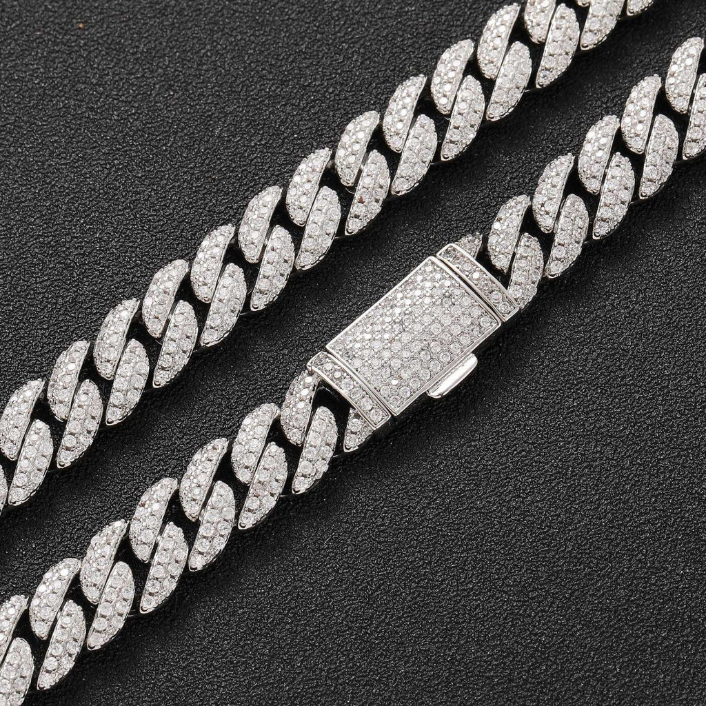 Fully iced 3D Bubble 10mm diamond cuban link necklace chain Yellow Gold high end fine jewelry ifandco jewelers travis scott