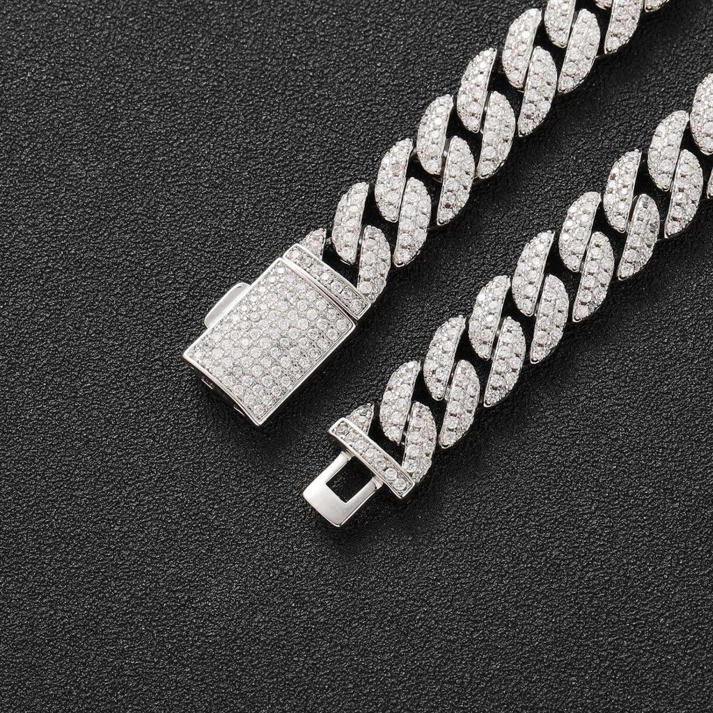 Fully iced 3D Bubble 10mm diamond cuban link necklace chain Yellow Gold high end fine jewelry ifandco jewelers travis scott