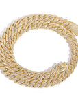 Fully iced 3D Bubble 10mm diamond cuban link necklace chain Yellow Gold high end fine jewelry ifandco jewelers travis scott