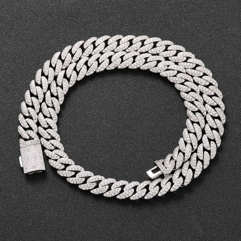 Fully iced 3D Bubble 10mm diamond cuban link necklace chain Yellow Gold high end fine jewelry ifandco jewelers travis scott
