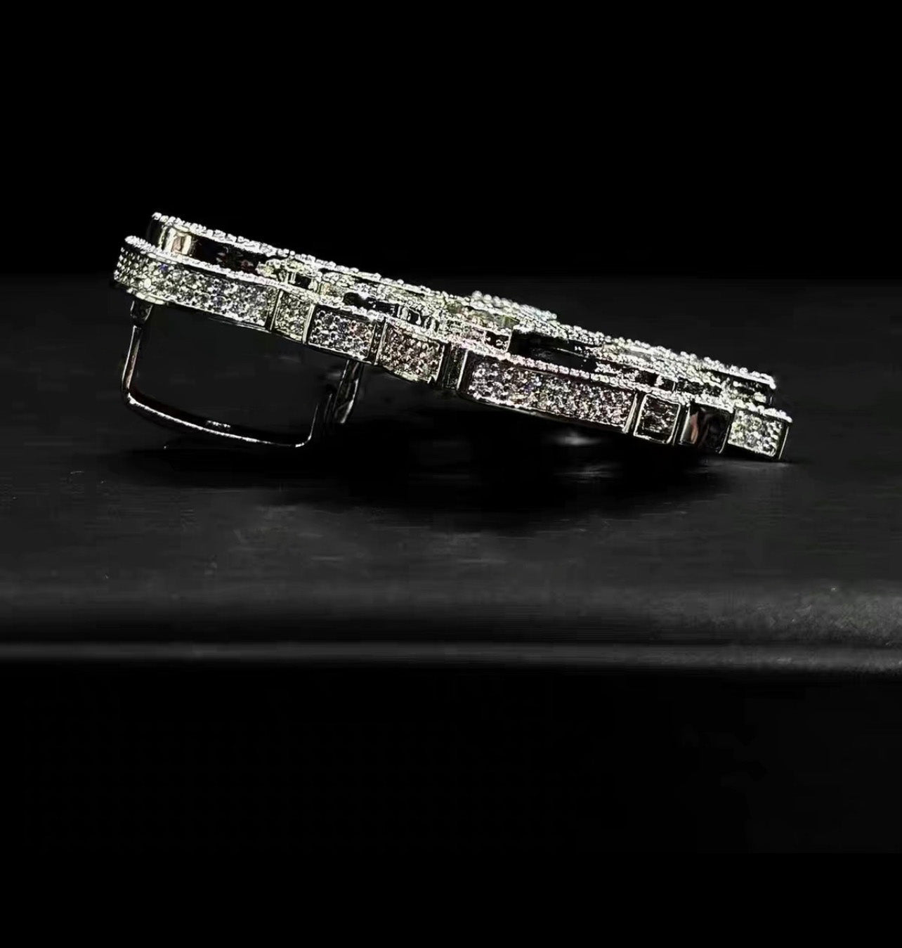 Playboi Carti YVL chain,Ken Carson teen x diamond pendant neckace chain fully iced out YVL pendant, Young Vamp Life jewelry, iced out hand sign necklace, hip hop diamond pendant