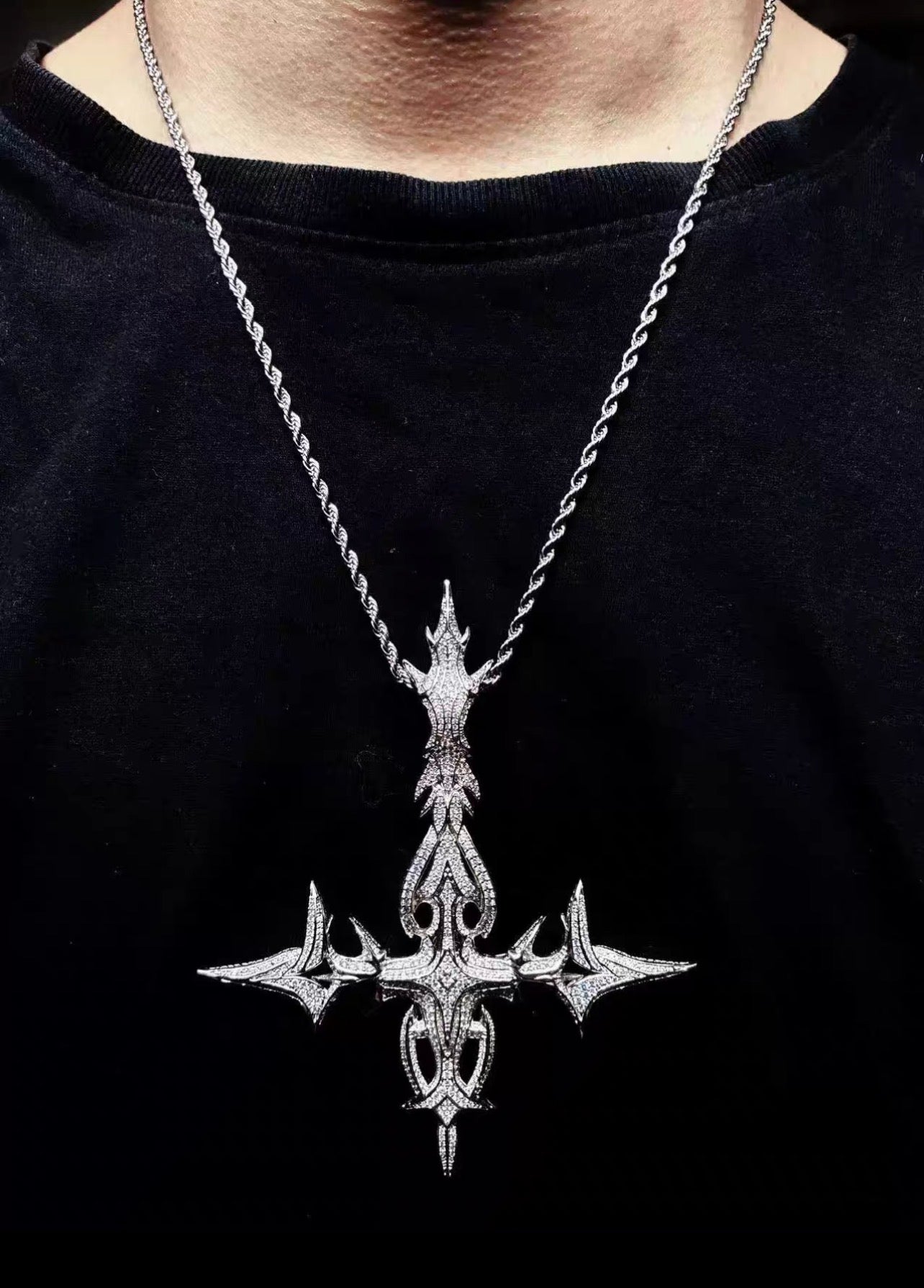 Destroy Lonely's “Prince of Darkness” Cross is one of the most striking pieces of jewelry connected to his dark and gothic aesthetic.
