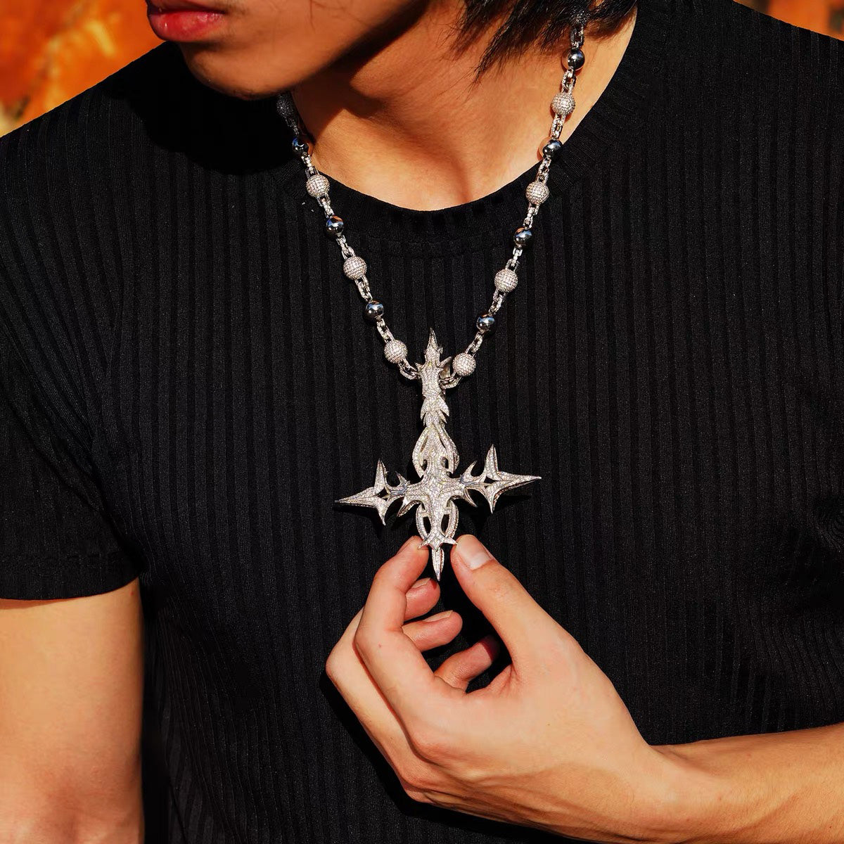 Destroy Lonely's “Prince of Darkness” Cross is one of the most striking pieces of jewelry connected to his dark and gothic aesthetic.
