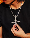 Destroy Lonely's “Prince of Darkness” Cross is one of the most striking pieces of jewelry connected to his dark and gothic aesthetic.