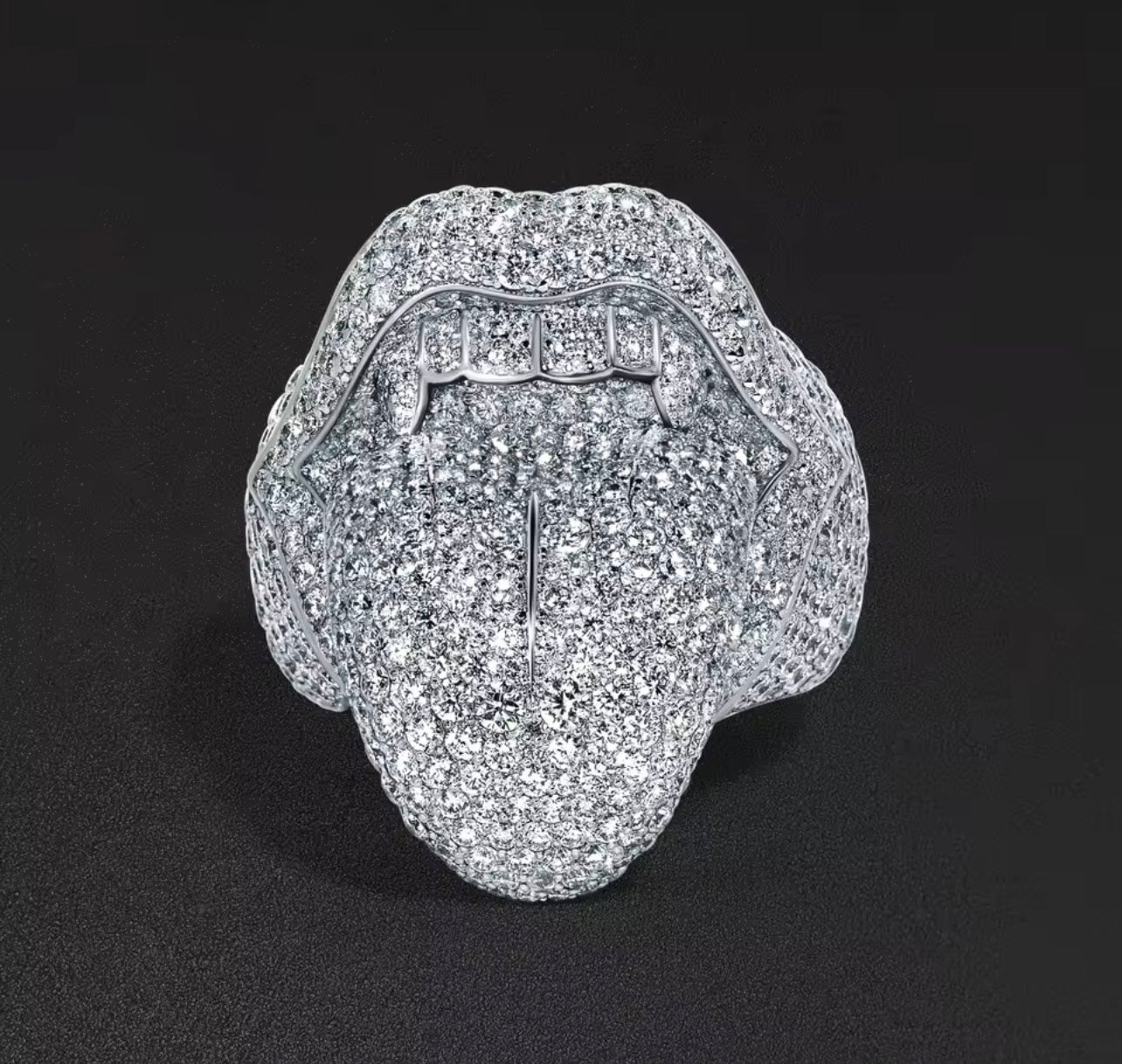 buy kiss of death ring playboi carti destroy lonely ken carson silver white gold diamonds fully iced