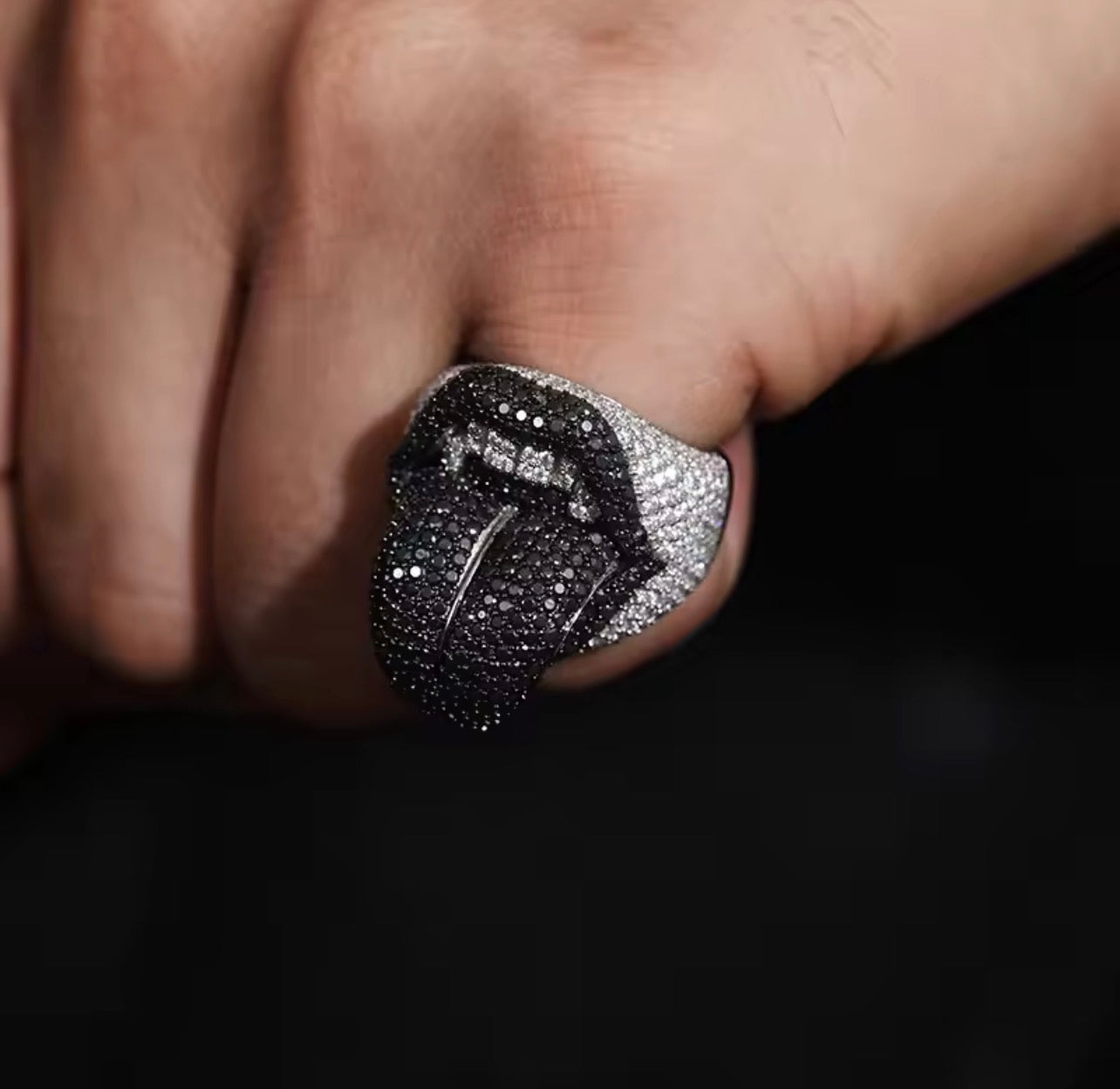 buy kiss of death ring playboi carti destroy lonely ken carson silver white gold diamonds fully iced