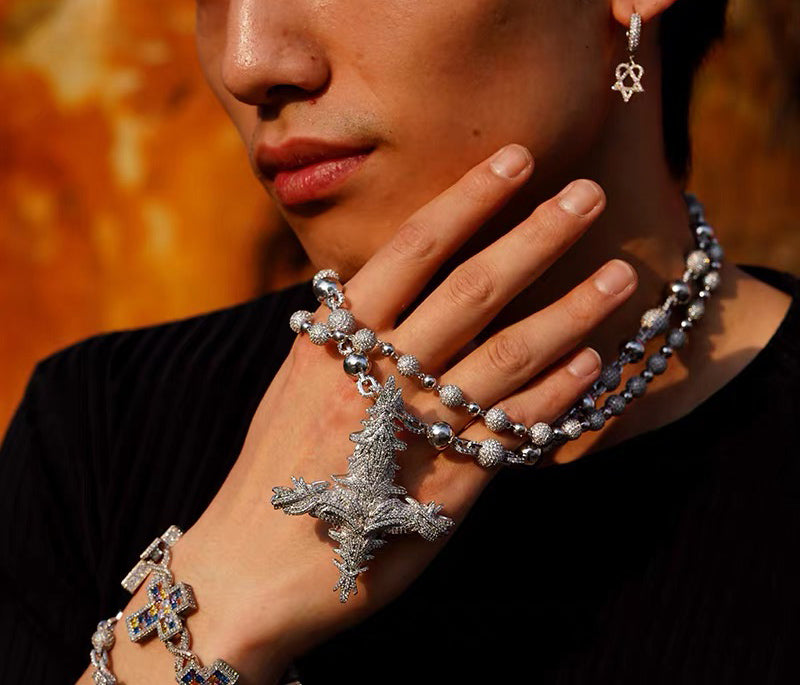 Playboi Carti Neue Antagonist Chain pendant neclace diamonds opium yvl new chain