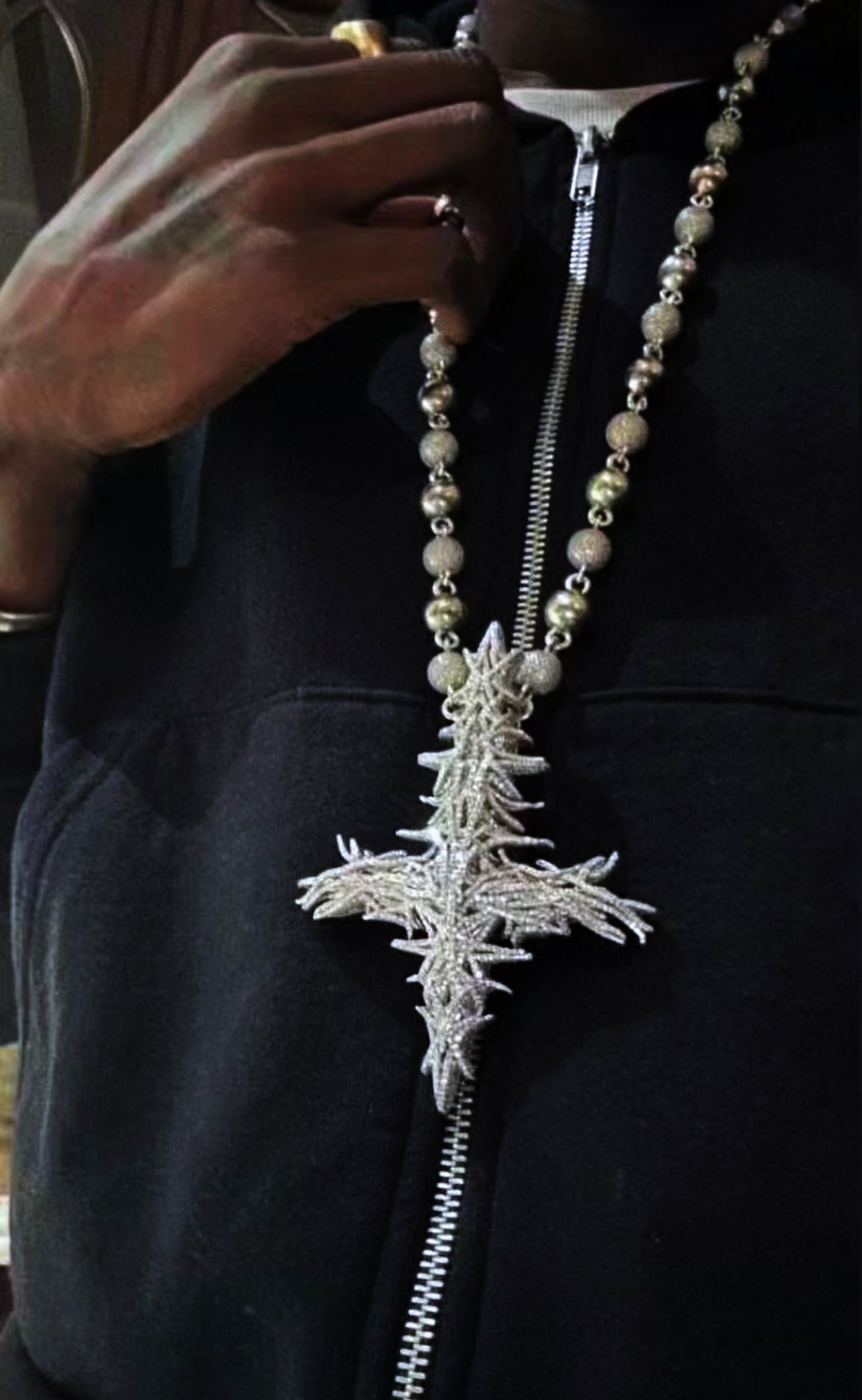 Playboi Carti Neue Antagonist Chain pendant neclace diamonds opium yvl new chain