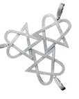 Trippie Redd Heartagram fully iced diamonds pendant necklace chain 