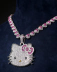 hennessy carolina cardi b sister hello kitty fully iced diamond necklace chain buy now custom jewelers