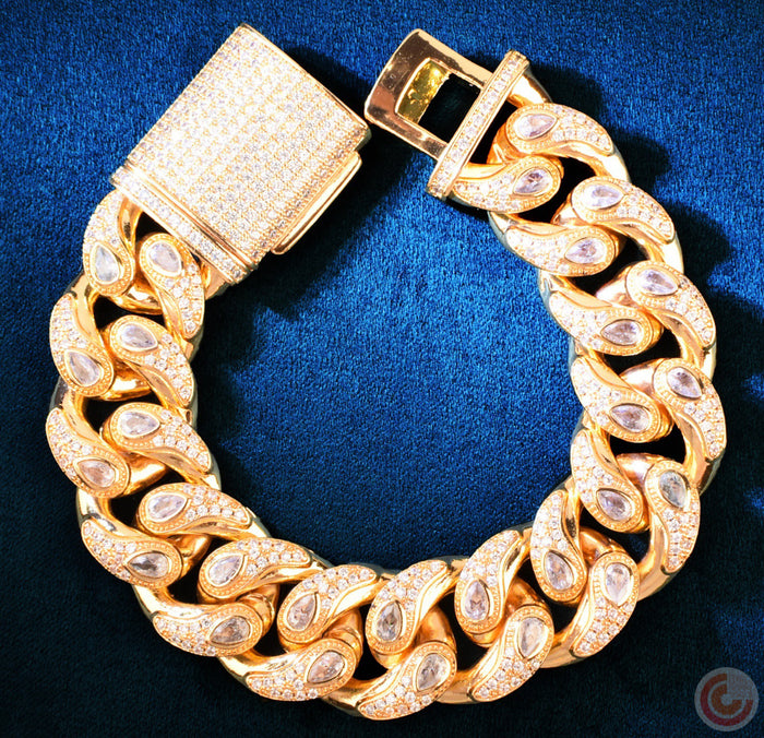 fully iced bandana cuban links diamond necklace chain blueface rapper custom jewelers Avianne