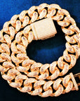 fully iced bandana cuban links diamond necklace chain blueface rapper custom jewelers Avianne