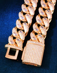 fully iced bandana cuban links diamond necklace chain blueface rapper custom jewelers Avianne