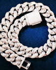 fully iced bandana cuban links diamond necklace chain blueface rapper custom jewelers Avianne