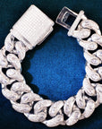 fully iced bandana cuban links diamond necklace chain blueface rapper custom jewelers Avianne