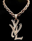 playboi carti yvl YOUNG VAMP LIFE custom necklace chain diamond exact design infinity link cuban link neclace chain diamonds