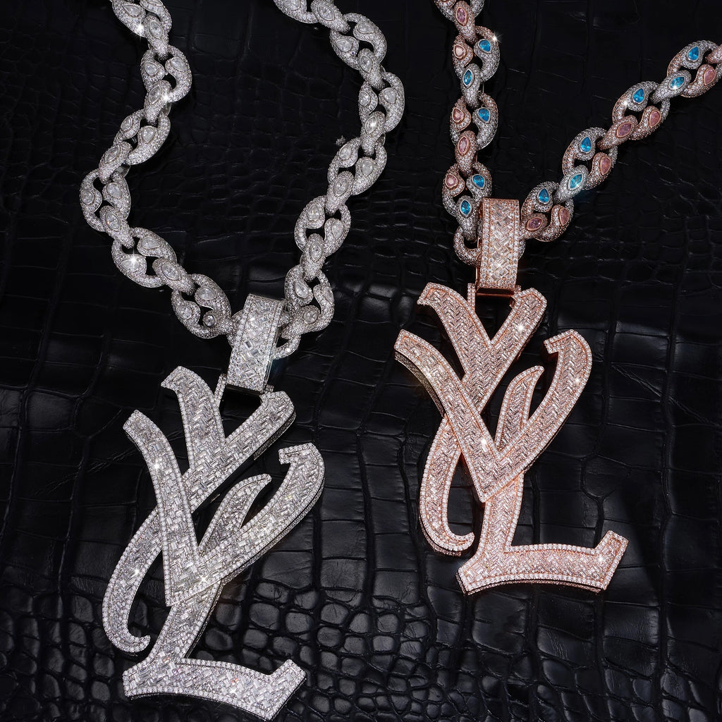 playboi carti yvl YOUNG VAMP LIFE custom necklace chain diamond exact design infinity link cuban link neclace chain diamonds