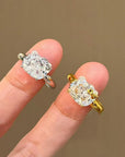 Hello Kitty lab cut diamond ring - Yellow gold