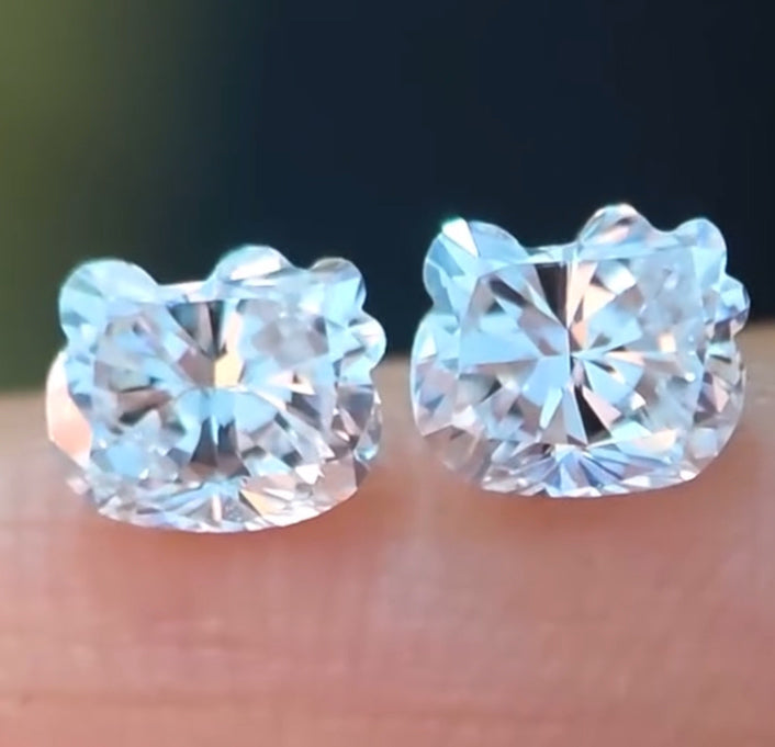 Luxury coquette clean girl aesthetic Hello Kitty moissanite diamond stud earring for high fashion Sanrio streetwear